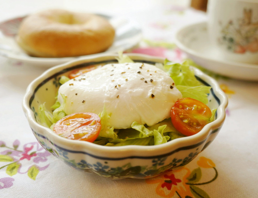 朝食に☆ポーチドエッグサラダの画像