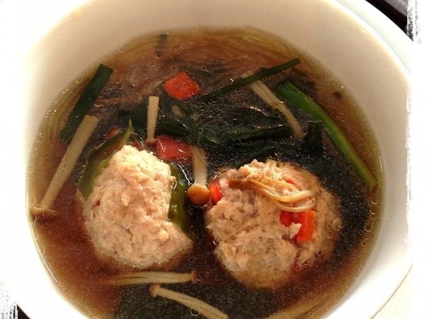 れんこん鶏団子の春雨スープ