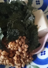 海苔×豆腐×納豆×キャベツ×ごはん♪