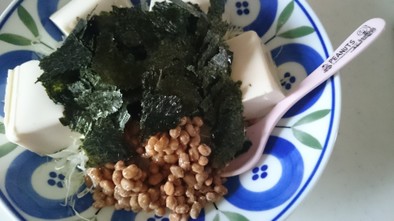 海苔×豆腐×納豆×キャベツ×ごはん♪の写真