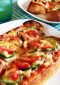 夏休み♪ランチに簡単野菜ピザトースト
