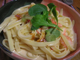 かにウニクリームパスタ☆