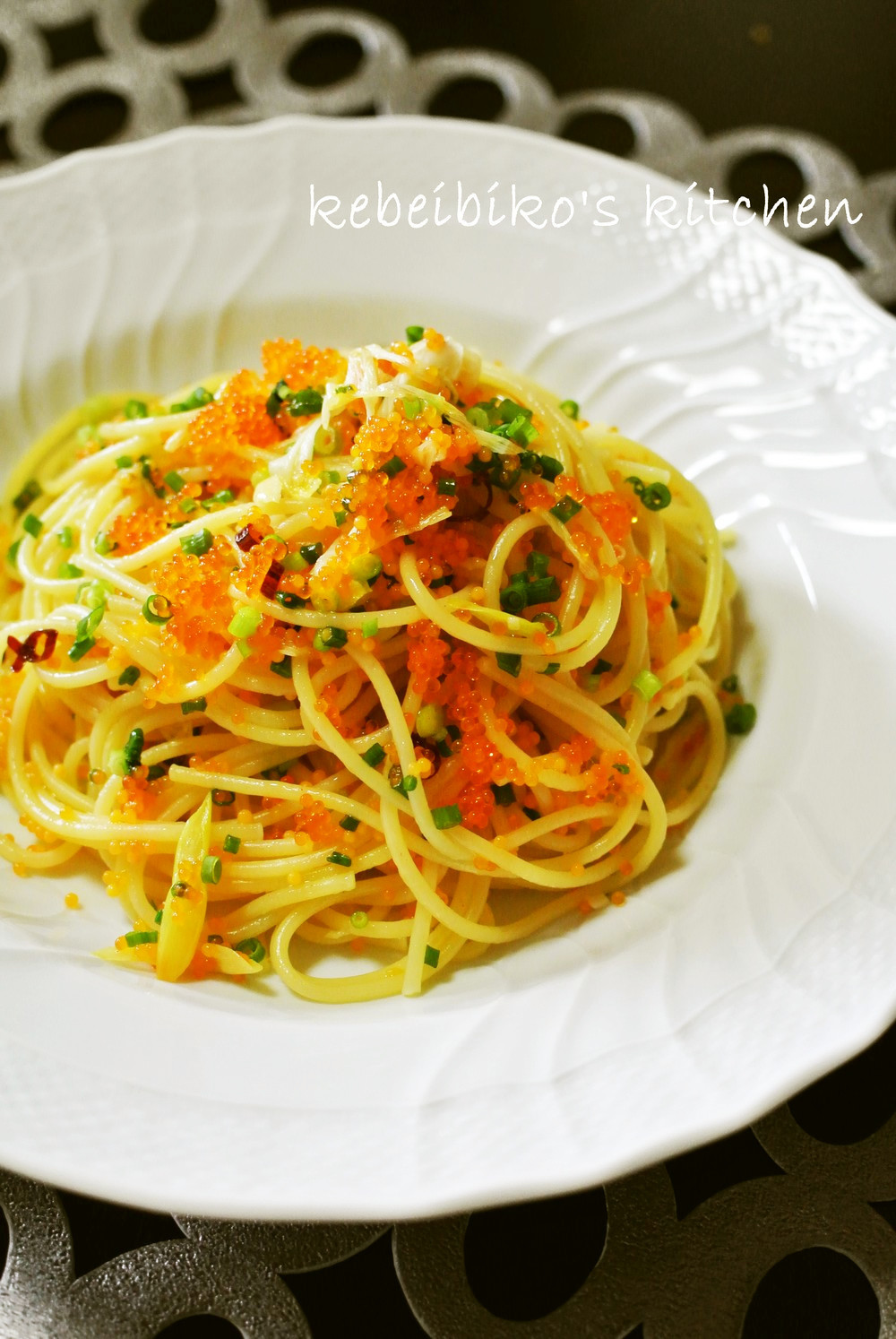 とびっこのオイル系和風パスタ レシピ 作り方 By Kebeibiko クックパッド 簡単おいしいみんなのレシピが368万品