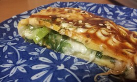 チーズ入りでとろ~りねぎ焼き♪