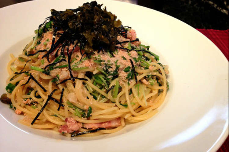 バター醤油味の明太 高菜パスタ レシピ 作り方 By Na Tsu クックパッド