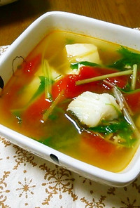 甘塩タラとスイカの皮（冬瓜）の中華スープ