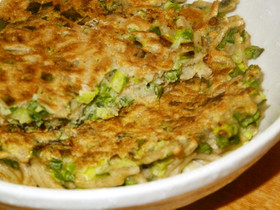 そばねぎ焼き…残ったそばアレンジ…