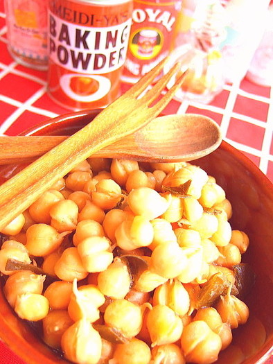 乾物豆を発芽で栄養ＵＰ◆ひよこ豆の醤油煮の写真