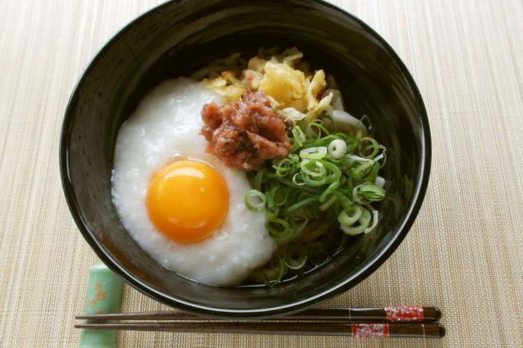 夏バテ解消 冷やしうどんのとろろかけ レシピ 作り方 By シシュポス クックパッド 簡単おいしいみんなのレシピが351万品