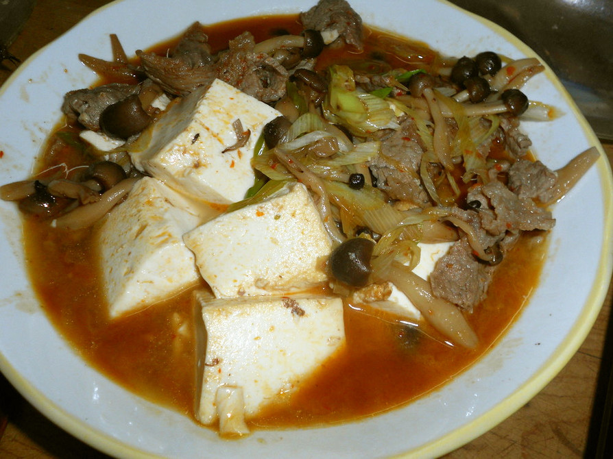 牛肉で麻婆豆腐の画像