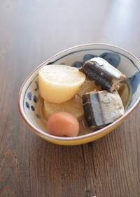 秋刀魚と大根の梅生姜煮