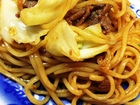 コストコのプルコギビーフで「焼きそば」