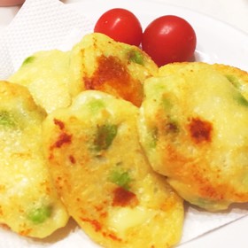 枝豆と豆腐の焼きナゲット♪