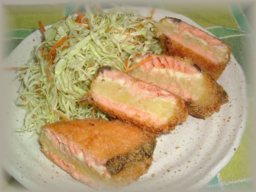鮭とポテトのチーズサンドイッチフライ☆の画像