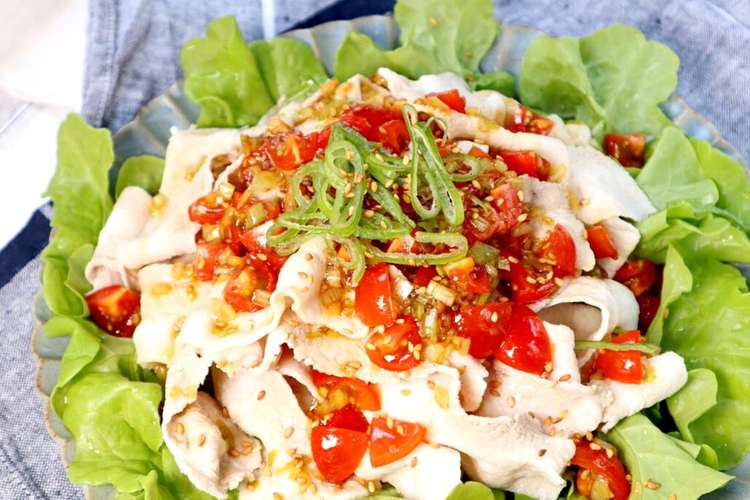 豚しゃぶサラダ トマトソース レシピ 作り方 By Sachi5 クックパッド 簡単おいしいみんなのレシピが357万品