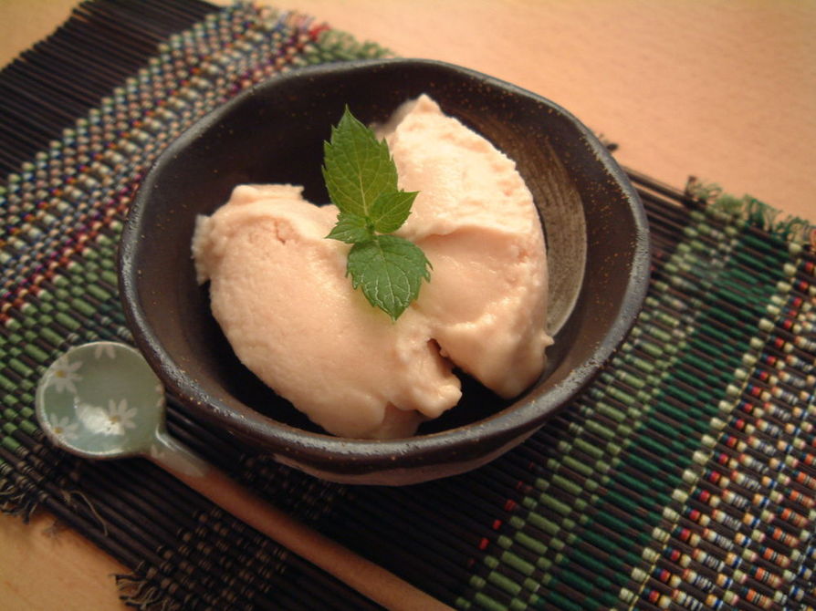 桃のアイスクリーム♪の画像