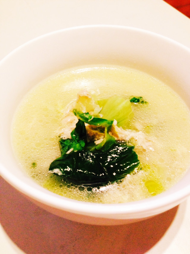 青梗菜とツナのミルク風味スープの画像
