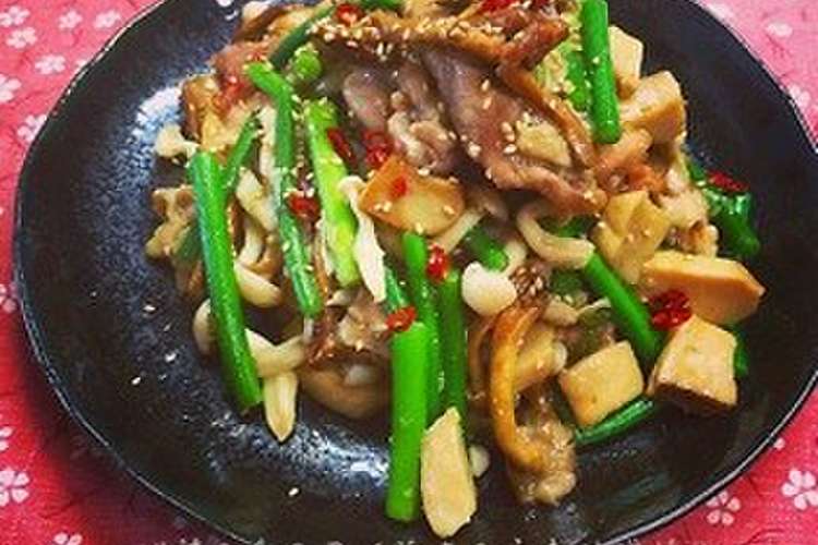4種のきのこと豚肉のネギ味噌炒め レシピ 作り方 By Cookmanian クックパッド