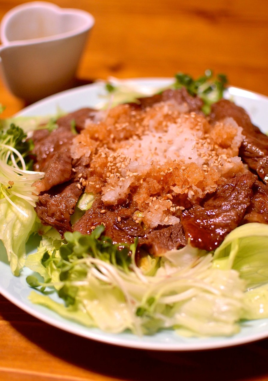 大満足の焼き肉サラダ☆ 上等の牛肉での画像