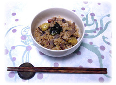 薬膳家レシピ：栗とれんこんのタコ飯の写真