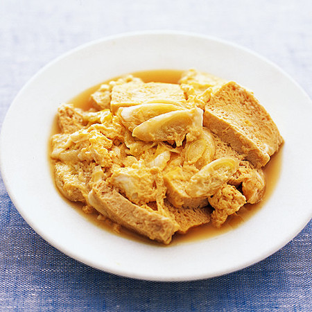 豆腐とねぎの卵とじ