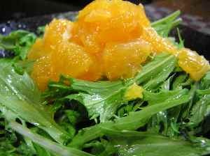 水菜のオレンジサラダの画像
