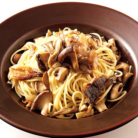 あじときのこのパスタ