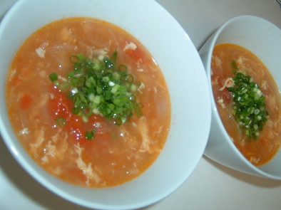 中華トマト玉子スープの写真