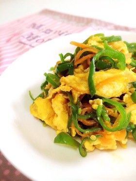 ピーマン大量消費♩たまごの味噌マヨ炒め★