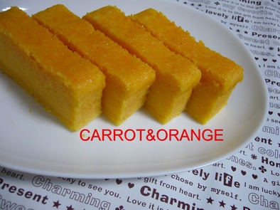 キャロットオレンジ美肌ジュースでケーキ☆の写真