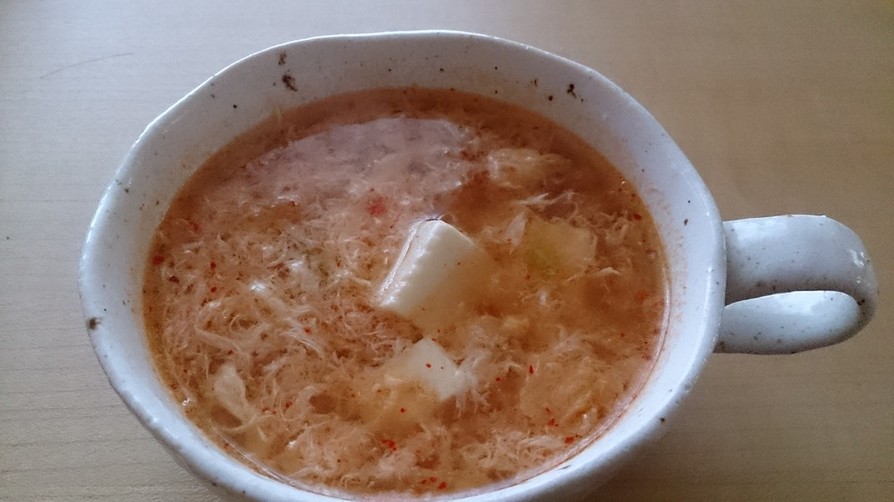 簡単すぎるキムチスープ～時短節約レシピ～の画像