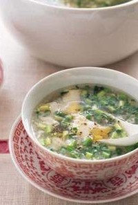 ねぎと豆腐のスープ