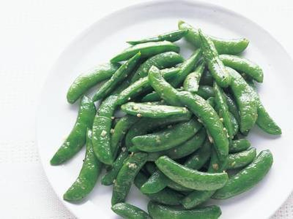 スナップえんどうの塩炒め