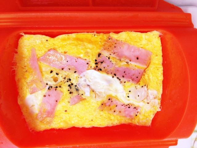 ルクエでハムチーズ卵焼き✿朝ごはんにの画像