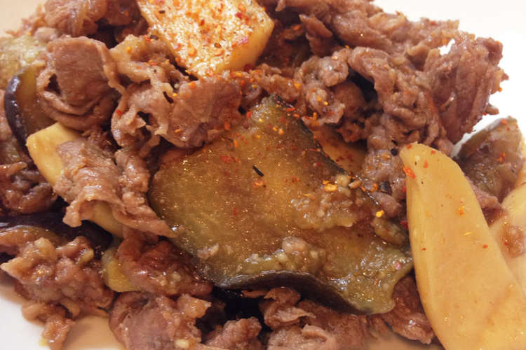なすとエリンギと牛肉の焼肉風炒め レシピ 作り方 By Mami クックパッド