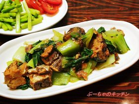 ★さば缶とチンゲン菜のコラボ煮★