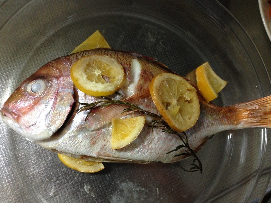 塩レモンで、ちこ鯛のハーブオーブン焼きの画像