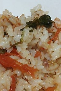 圧力鍋で☆丸ごとトマトの炊き込みご飯