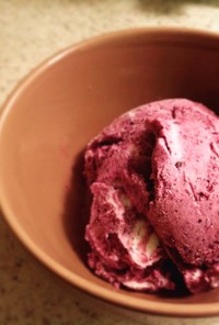 ブルーベリーのアイスクリーム