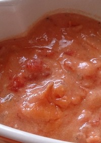 シチューのルゥで濃厚トマトクリームソース