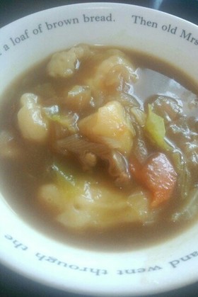 カレーの残りをリメイク!すいとんスープ