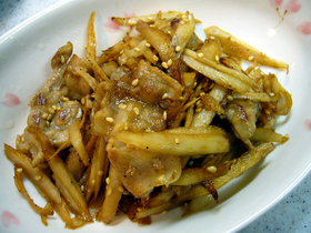 *超簡単!豚肉とゴボウの炒め物♪*
