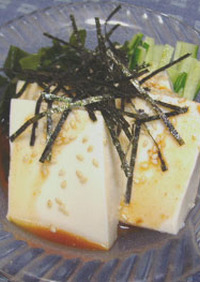 韓国風豆腐サラダ醤油ベース