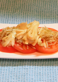 しらすと舞茸のトマトサラダ