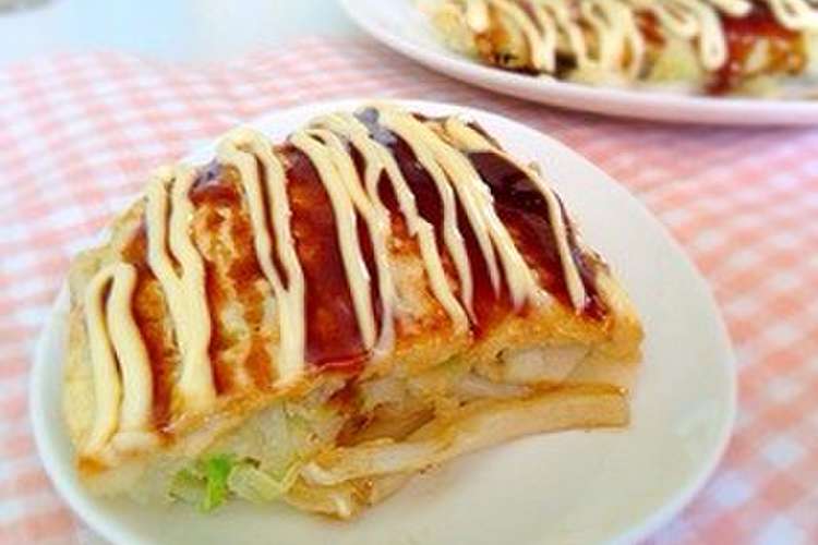 もちもち うどん入りお好み焼き レシピ 作り方 By Mama Na クックパッド 簡単おいしいみんなのレシピが353万品
