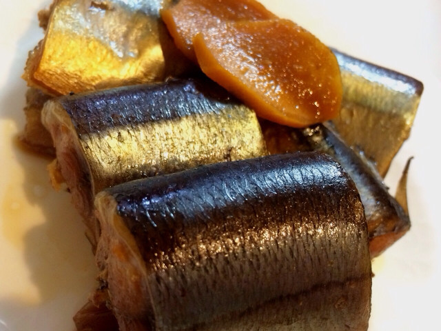 圧力鍋使用 骨まで食べられる秋刀魚の梅煮の画像