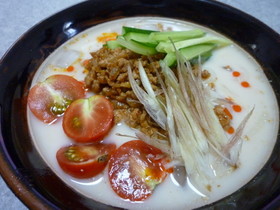 すり鉢で作る☆冷やし担担麺