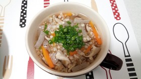 そばごめ(そばの実の汁物)