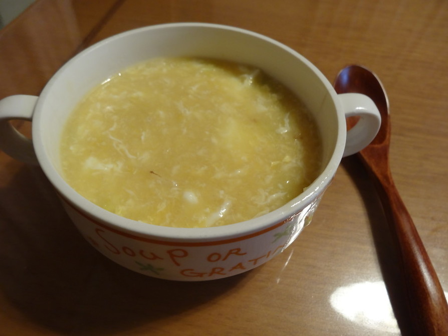 ねぎとコーンの簡単スープの画像