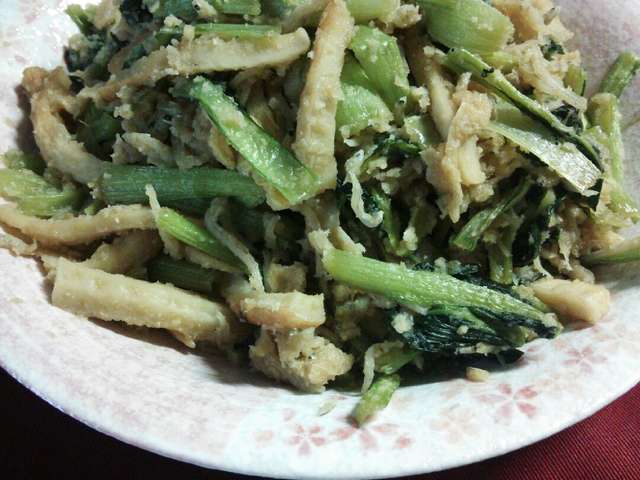 栄養満点レシピ 小松菜の煮物 おから入り By あきわかママ